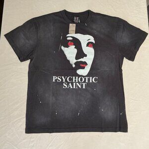 Black Saint Micheal T-shirt "Psychotic Saint"
